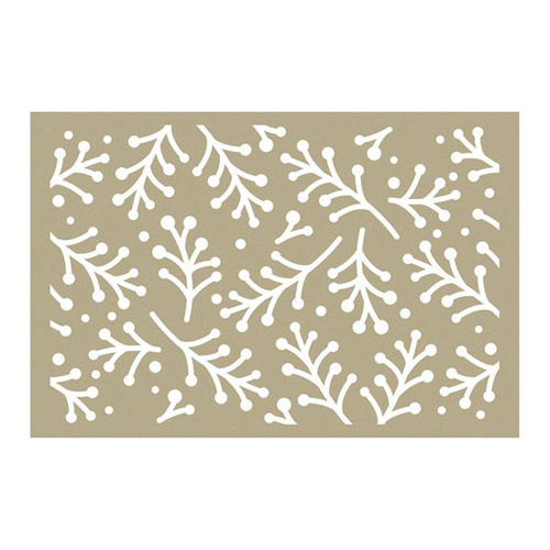 Couture Creations Stencil - Holly Berry Sprigs 4 x 6"