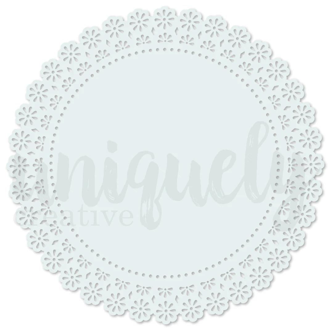 Uniquely Creative - Heart and Soul - Light Blue Lacey Circle Decorative Base Layer
